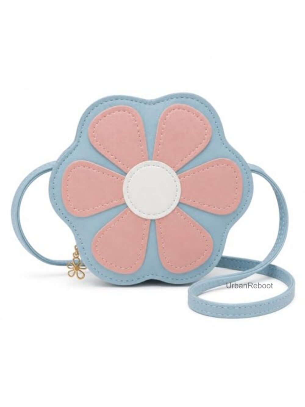 PU Leather Flower Crossbody Bag Mini Daisy Purse for Kids